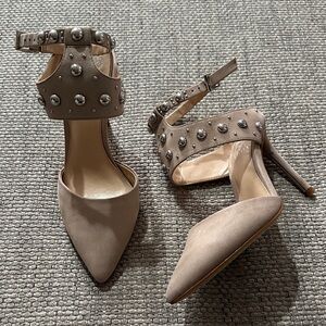 Vince Camuto Studded Beige Heels